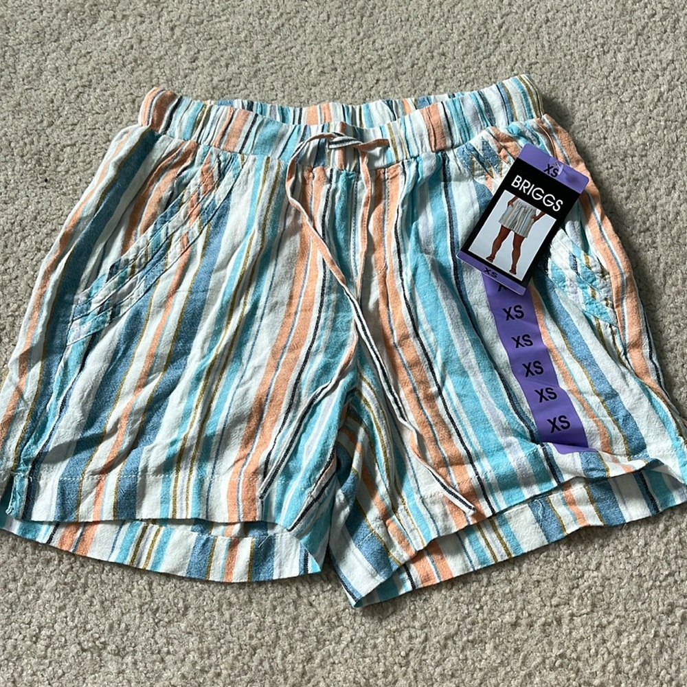 NEW Briggs Blue Stripe Shorts (Size XS)